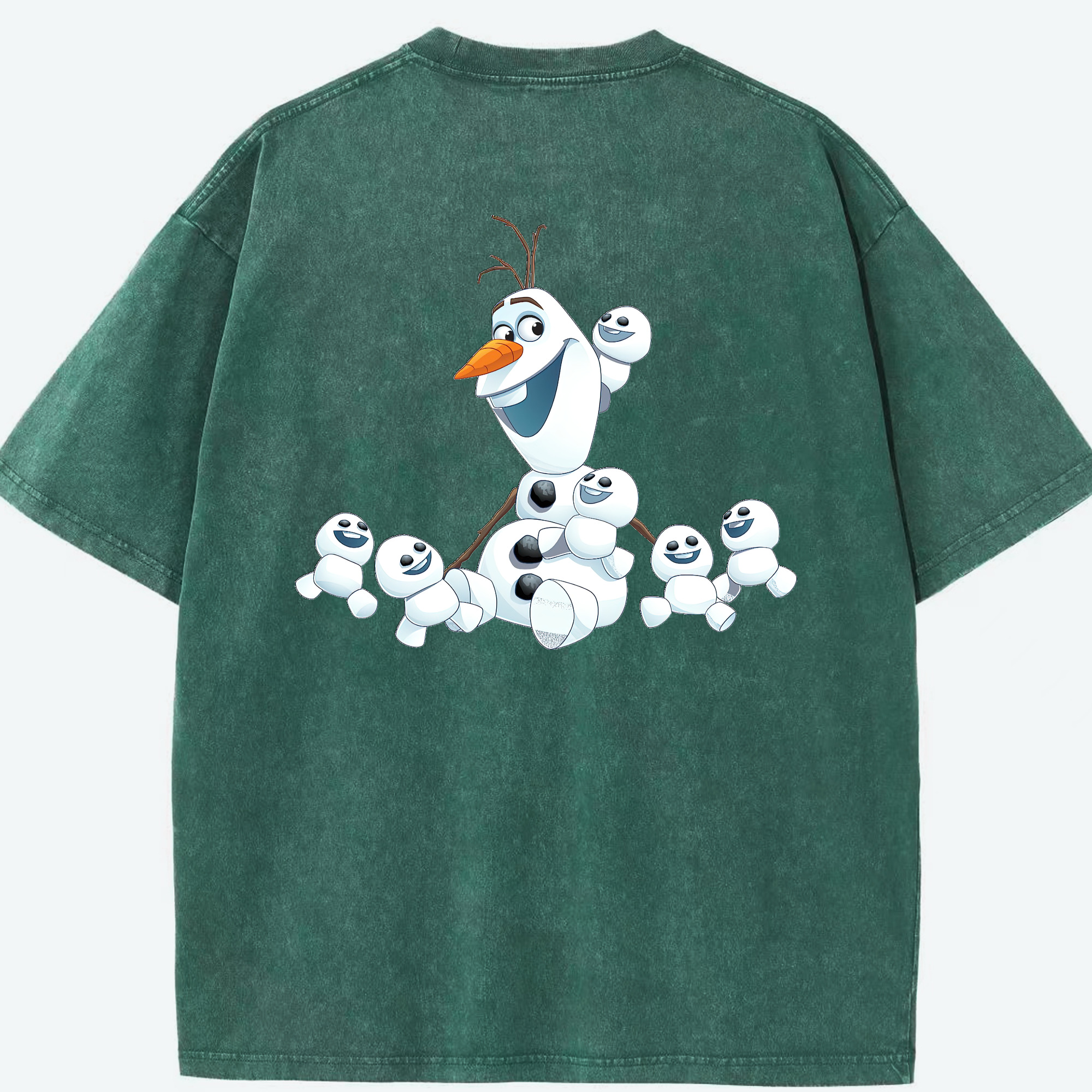 （画像用） アナと雪の女王 アンナ エルサ Frozen Anna Elsa 綿100% ヴィンテージ風 半袖Tシャツ（背面プリント）
